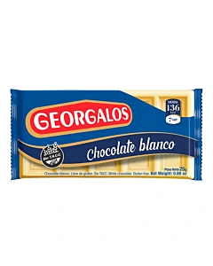 Tableta De Chocolate Georgalos Blanco 25 G