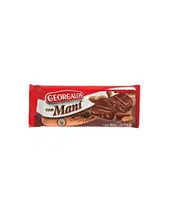 Tableta De Chocolate Georgalos Con Maní 160g
