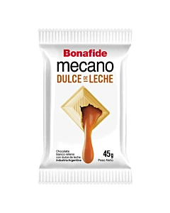 Tableta De Chocolate Blanco Con Dulce De Leche Mecano 45g