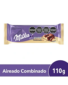 Chocolate Milka Aireado Combinado 110 G