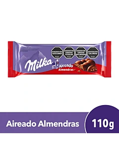 Chocolate Milka Aireado Con Almendras 110 G