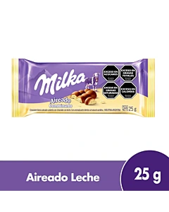 Tableta De Chocolate Milka Aireado Combinado 25 G
