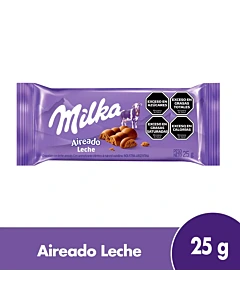 Tableta De Chocolate Milka Aireado Leche 25 G