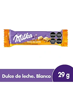 Tableta De Chocolate Milka Blanco Con Dulce De Leche 29 G