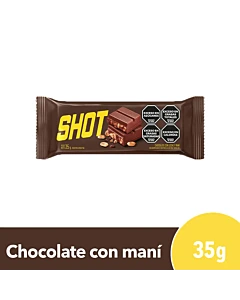 Tableta De Chocolate Shot Con Maní 35 G