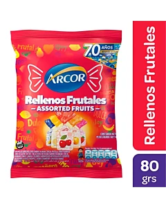 Caramelos Arcor Rellenos Frutales 80gr