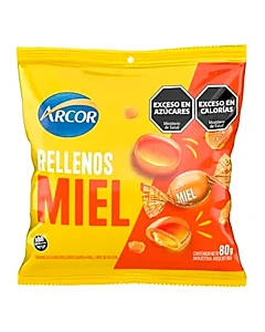 Caramelos Arcor Rellenos De Miel 80 G