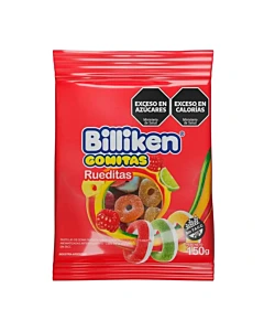 Gomitas Billiken Rueditas Sabor Frutal 150 G