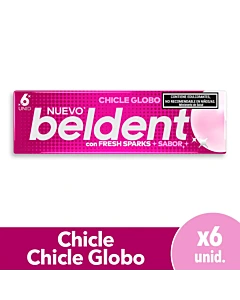 Chicle Beldent Sabor Chicle Globo 10 G 6u