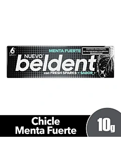 Chicle Beldent Sabor Menta Fuerte 10 G
