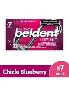 Chicle Sabor Arándanos Beldent Infinit 13,3g