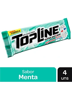 Chicles Sabor Menta Topline Defense X 4u