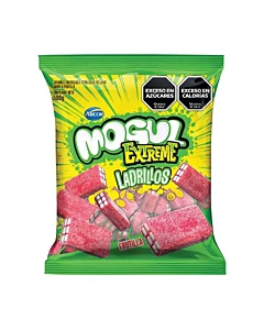 Caramelos Masticables Moguel Extreme Ladrillos Sabor A Frutilla 500 G