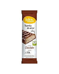 Barrita De Arroz Lulemuu Bañada En Chocolate Negro Sin Tacc 12gr