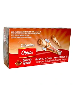 Cubanitos Rellenos De Dulce De Leche Oblita 264g
