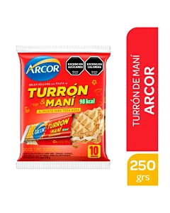 Turrón Con Maní Arcor 25 G 10u