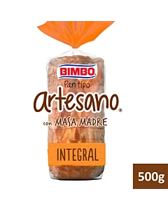 Pan Integral Bimbo Artesano Con Masa Madre 500 G