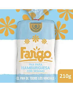 Pan Para Hamburguesa Fargo Con Sésamo 4 U 210 G