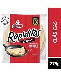 Tortillas Bimbo Rapiditas Clasicas 10u 275g