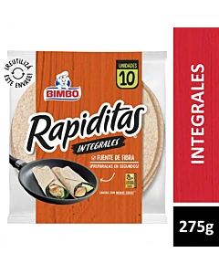Tortillas Bimbo Rapiditas Integrales 10u 275g