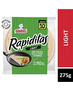 Tortillas Bimbo Rapiditas Light 10u 275g