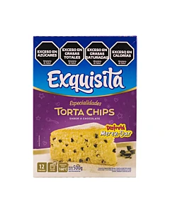 Bizcochuelo Exquisita Con Chips Sabor Chocolate 540 G