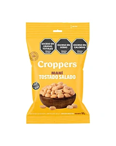 Maní Tostado Salado Croppers Sin Piel 105 G