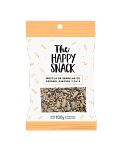 Semillas The Happy Snack Mezcla De Semillas De Sesamo, Girasol Y Chia 100 G