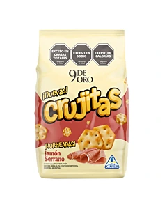 Galletitas Saladas 9 De Oro Crujitas Jamón 120 G