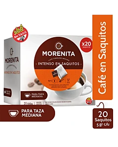 Café La Morenita En Saquitos Intenso 20saq