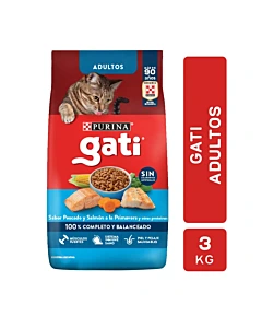 Alimento Para Gato Gati Adultos Sabor Pescado Y Salmón 3kg