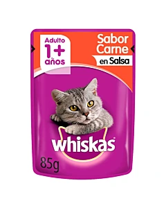 Alimento Adulto Carne Pouch Whiskas 85 Gr