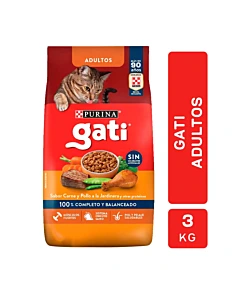 Alimento Para Gato Gati Adultos Sabor Carne Y Pollo 3kg