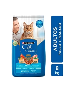 Alimento Para Gato Adulto Cat Chow Pescado Y Pollo 8 Kg