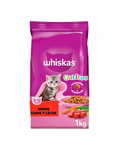 Alimento Whiskas Gatitos Carne Y Leche 1kg
