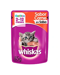 Alimento Húmedo Whiskas Para Gatitos Carne 85g
