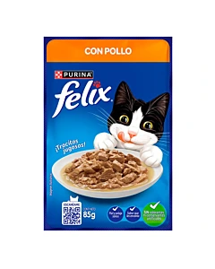 Alimento Húmedo Para Gato Felix Sabor Pollo 85 G