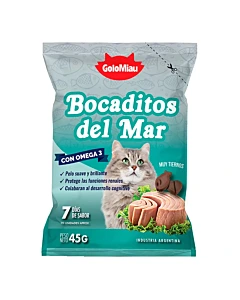 Snack Para Gatos Golomiau Bocaditos Del Mar 45 G