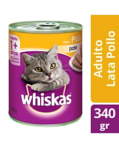 Alimento Adulto Pollo Lata Whiskas 340 Gr