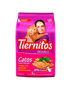 Alimento Para Gatos Tiernitos Gatos Sabor Pescado 1 Kg