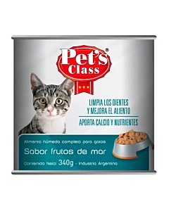 Alimento Húmedo Para Gatos Pets Class Sabor Frutos De Mar 340 G