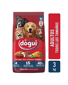 Alimento Seco Para Perros Dogui Adultos X 3 Kg
