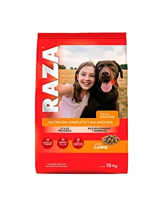 Alimento Para Perros Adultos Raza Sabor Carne 15kg