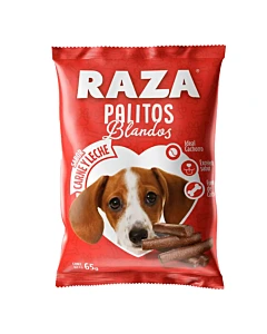 Palitos Blandos Raza Sabor Carne Y Leche 65 G
