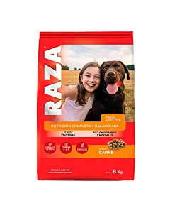 Alimento Para Perros Raza Sabor Carne 8kg