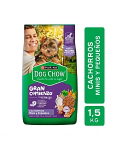 Alimento Para Perros Dog Chow Cahorros Sabor A Carne, Pollo, Verduras Y Leche 1.5 Kg