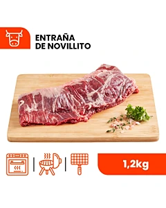 Entraña De Novillito Envasado Al Vacío 1.2 Kg