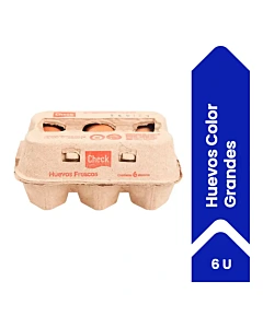 Huevos De Color Check Grandes 6 U