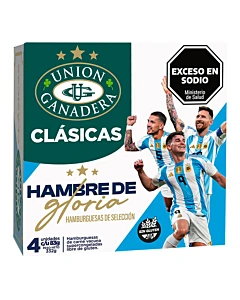 Hamburguesa Unión Ganadera Clásica 4u 332g