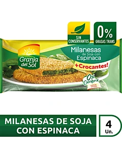 Milanesas De Soja Granja De Sol Con Espinaca 4u